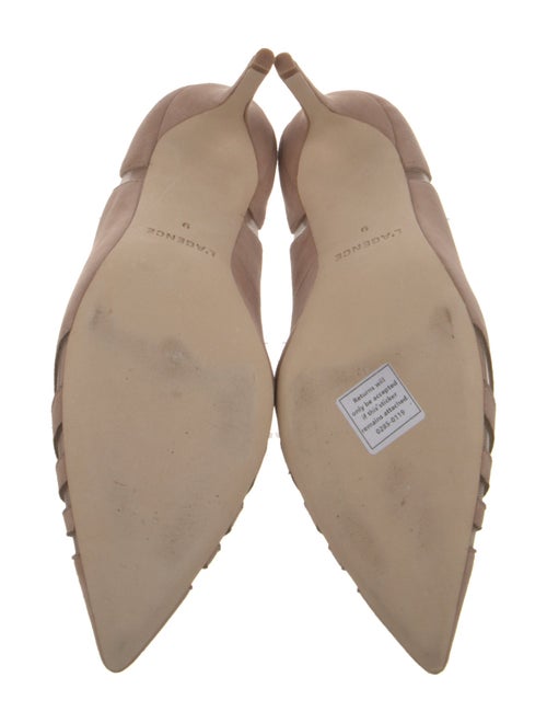 L'Agence Suede Mesh Accents Pumps