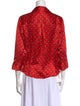 L'Agence Silk Printed Button-Up Top
