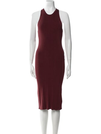 L'Agence Crew Neck Midi Length Dress