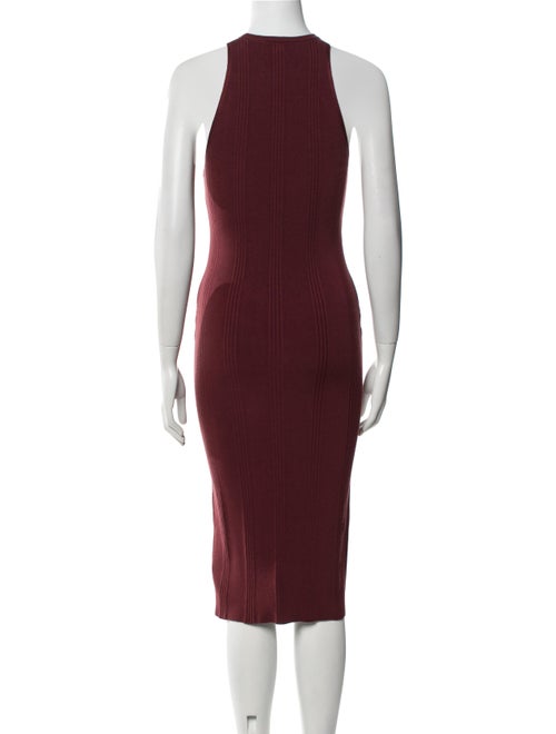 L'Agence Crew Neck Midi Length Dress