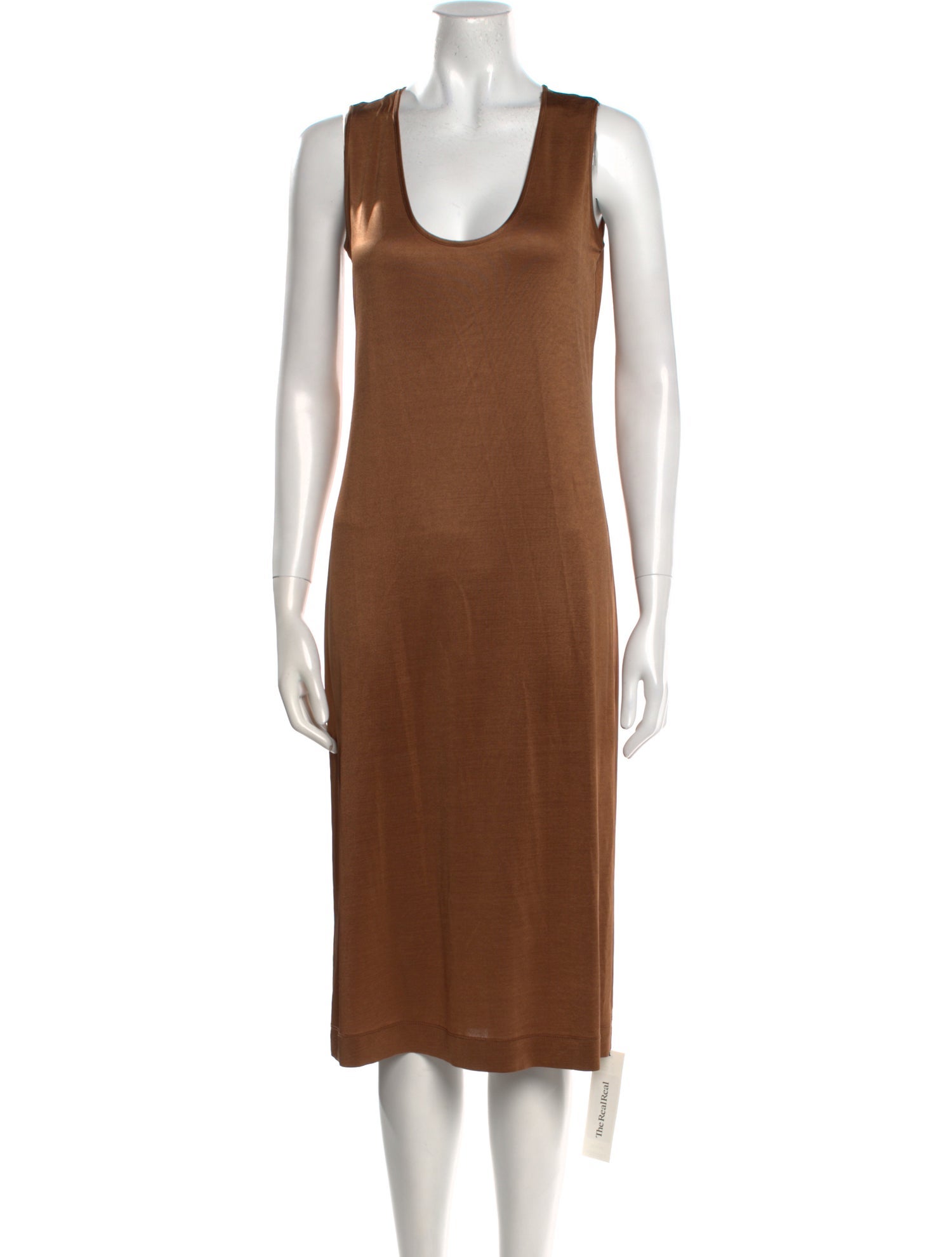 L'Agence Scoop Neck Knee-Length Dress