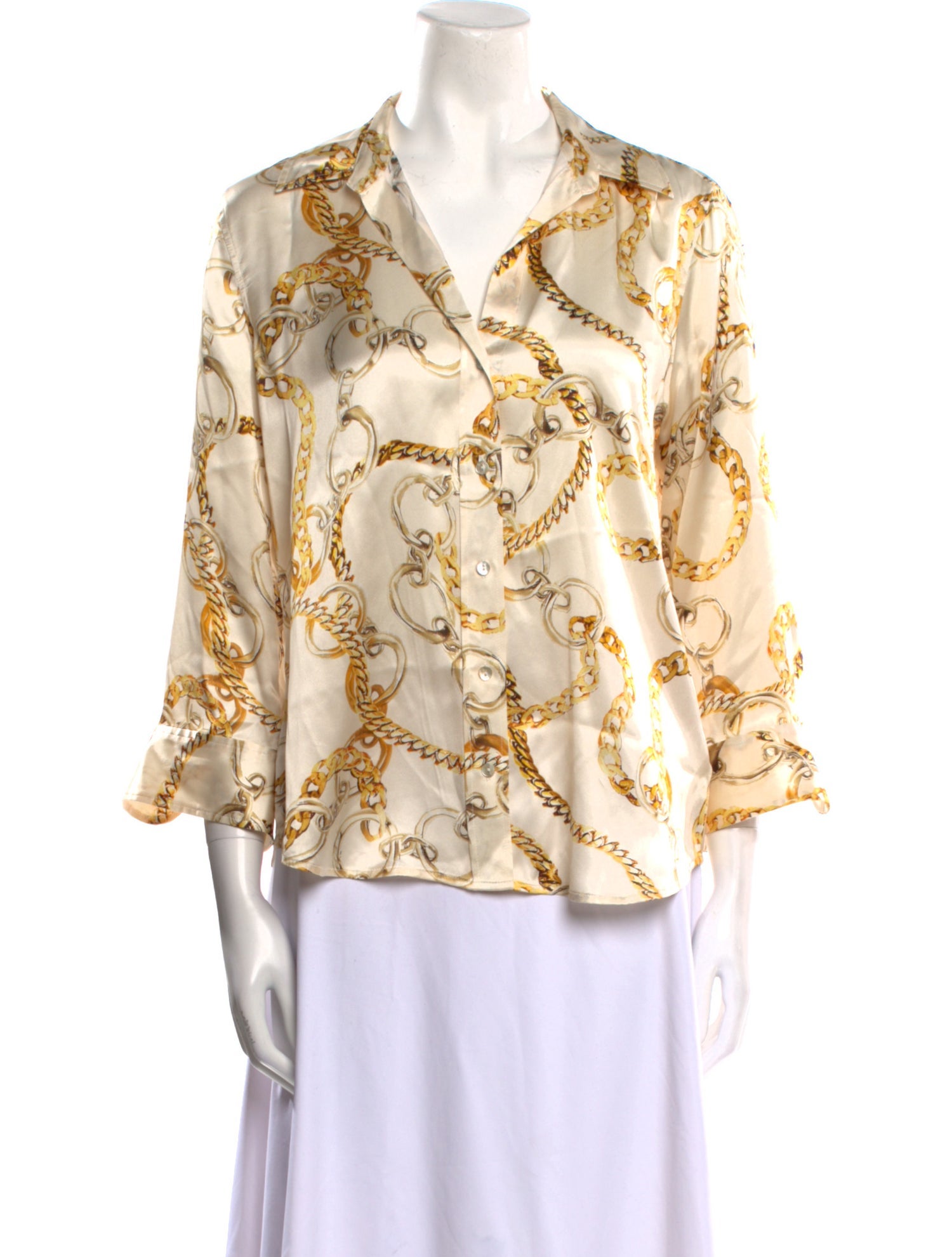 L'Agence Silk Printed Sweater