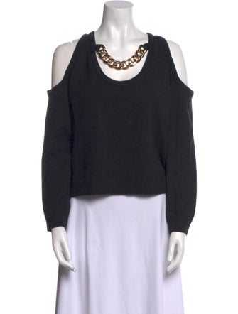 L'Agence Scoop Neck Long Sleeve Sweatshirt