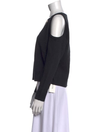 L'Agence Scoop Neck Long Sleeve Sweatshirt