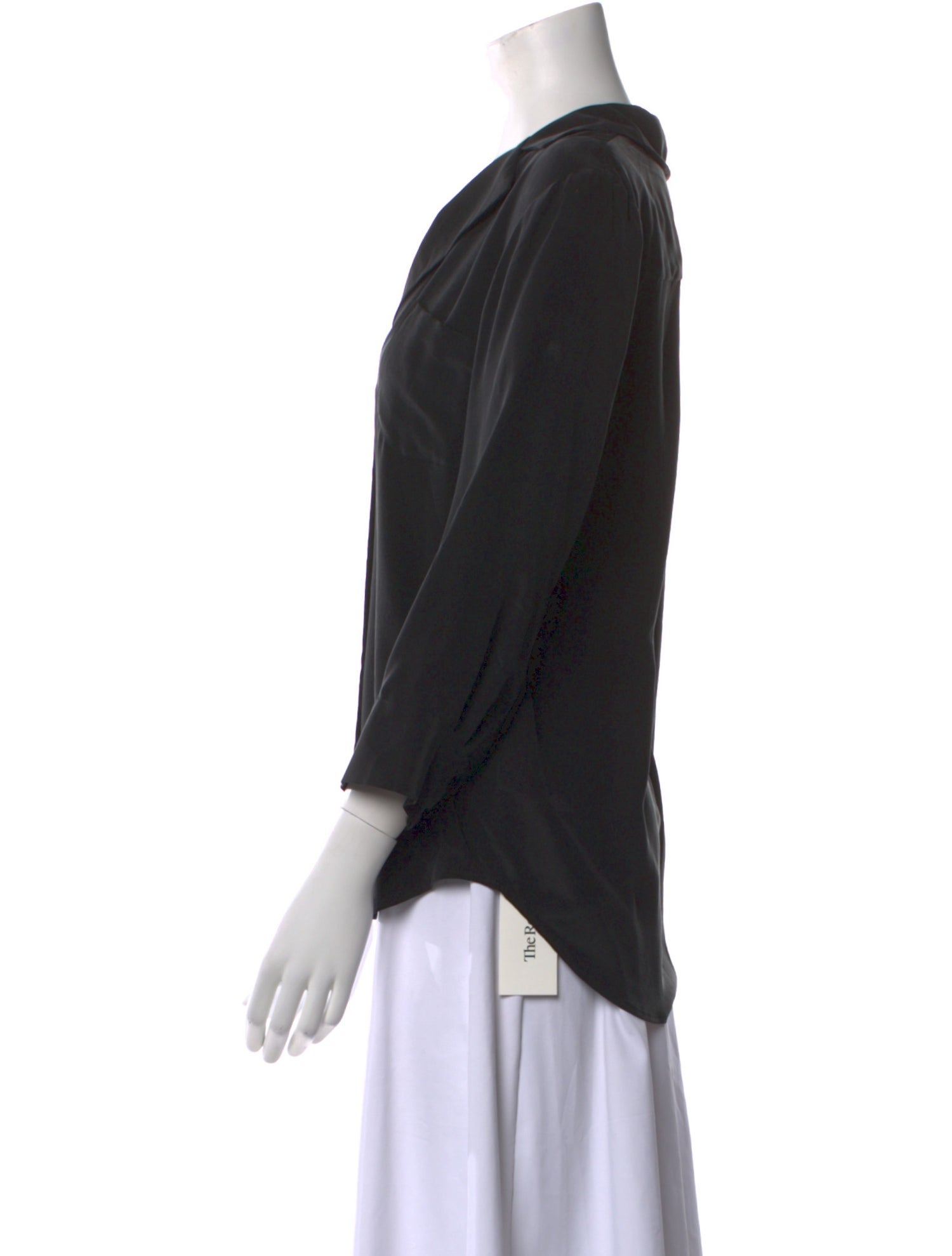 L'Agence Silk V-Neck Blouse