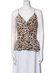 L'Agence Silk Animal Print Top
