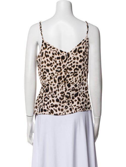 L'Agence Silk Animal Print Top