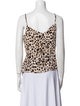 L'Agence Silk Animal Print Top