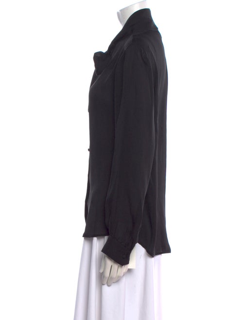 L'Agence Silk Long Sleeve Button-Up Top