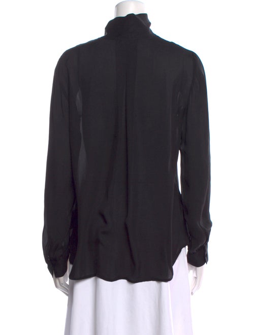 L'Agence Silk Long Sleeve Button-Up Top