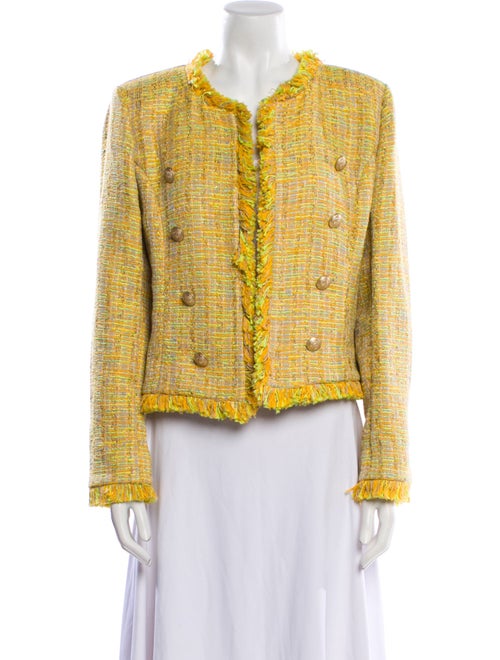 L'Agence Tweed Pattern Evening Jacket
