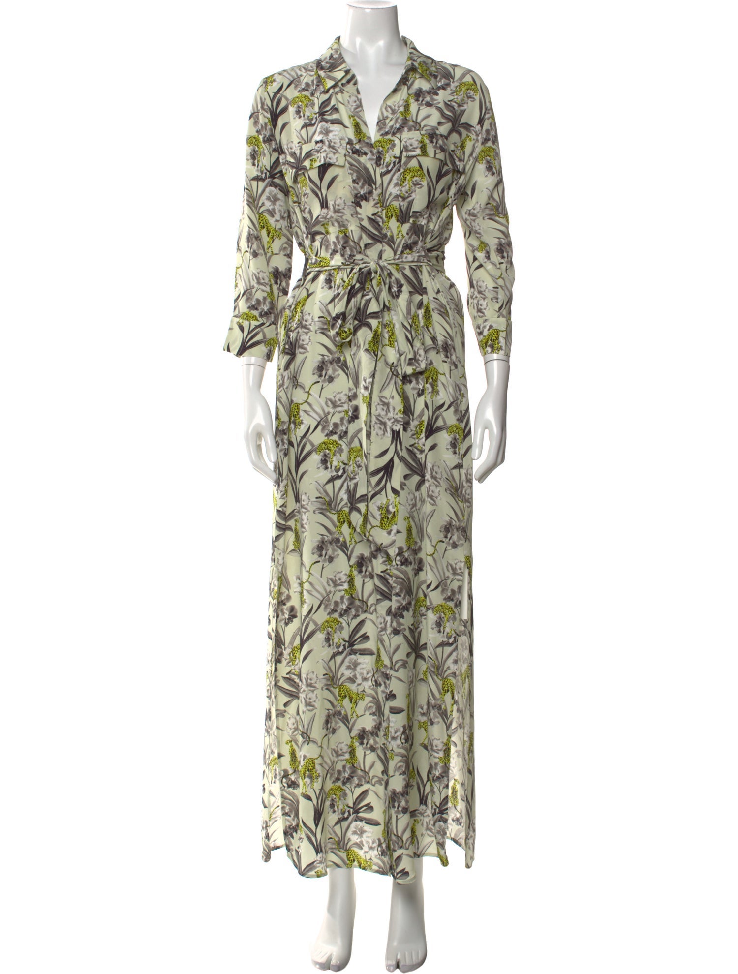 L'Agence Silk Long Dress