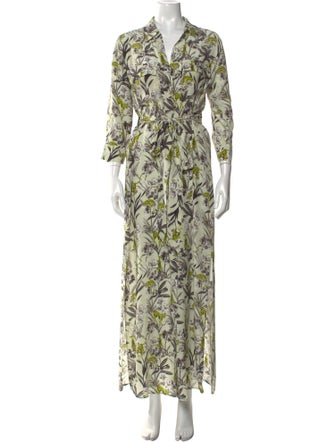 L'Agence Silk Long Dress