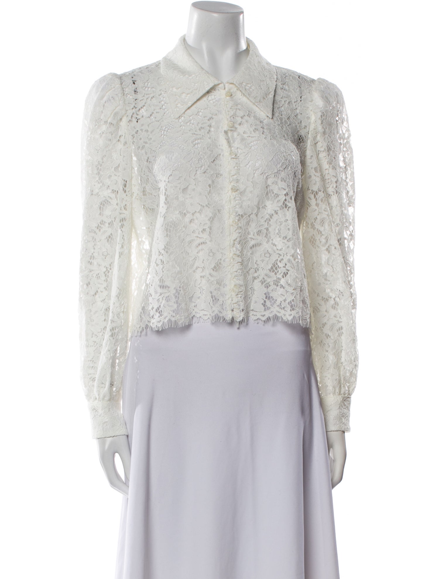 L'Agence Lace Lace Pattern Crop Top w/ Tags