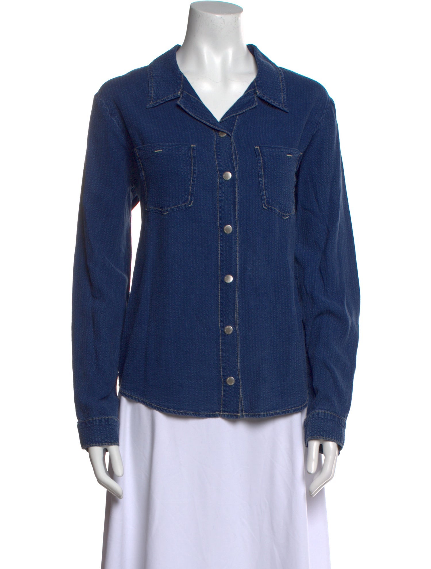 L'Agence Long Sleeve Button-Up Top