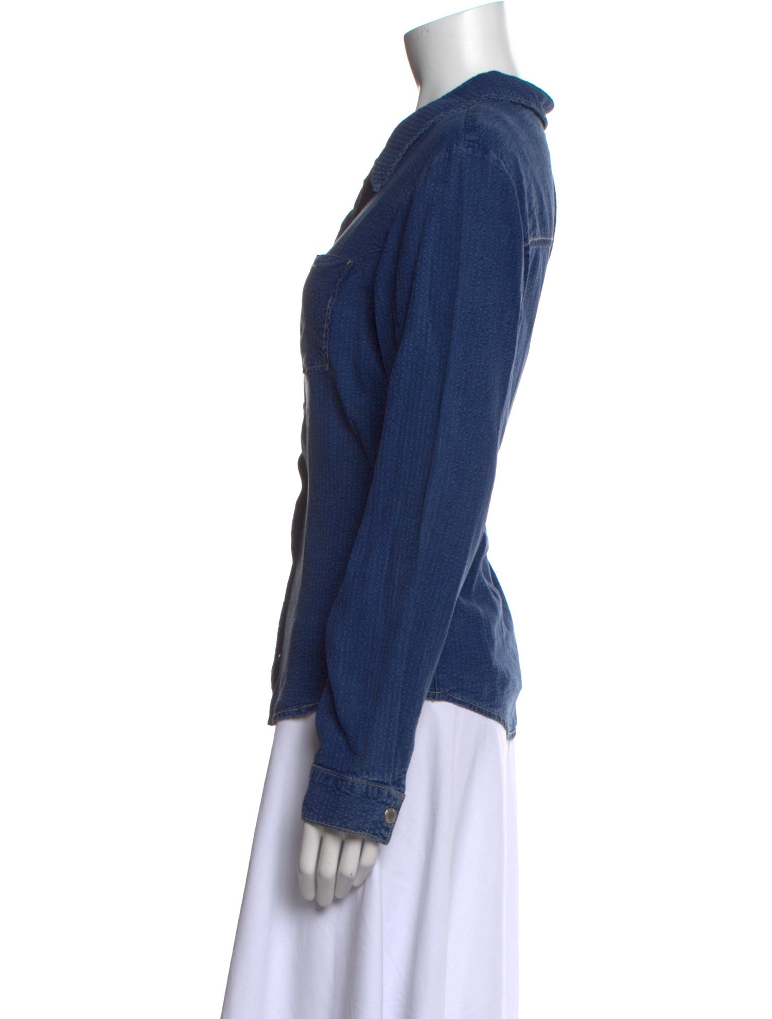 L'Agence Long Sleeve Button-Up Top