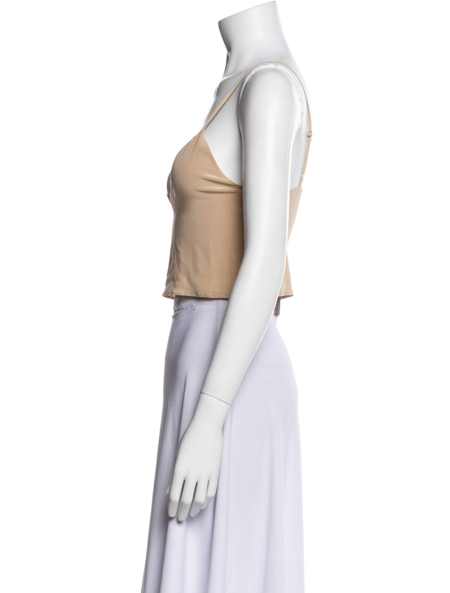L'Agence V-Neck Sleeveless Crop Top