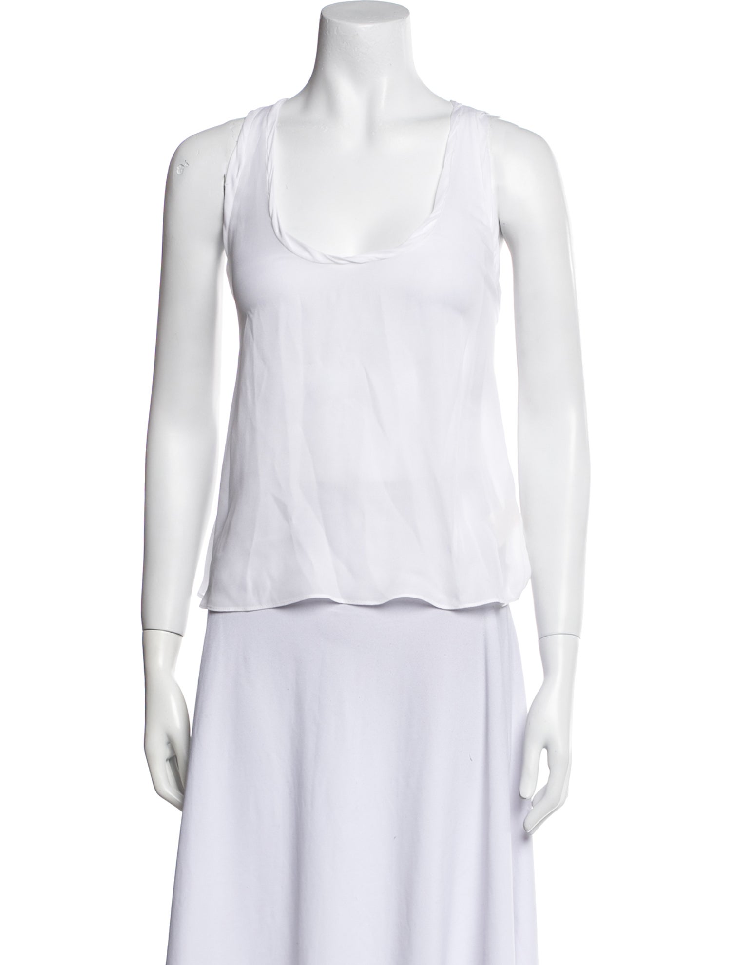 L'Agence Silk Scoop Neck Top w/ Tags