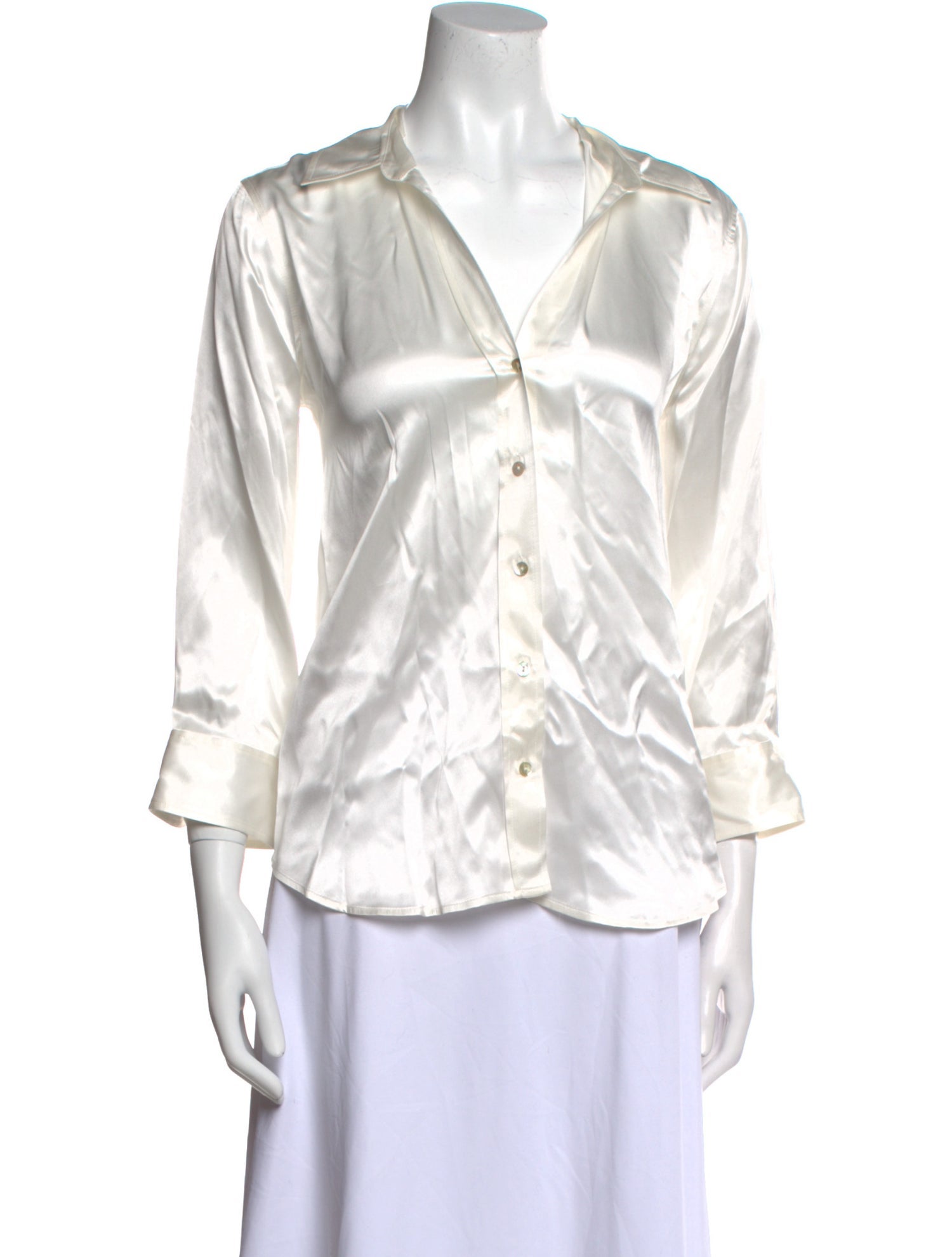L'Agence Silk V-Neck Blouse w/ Tags