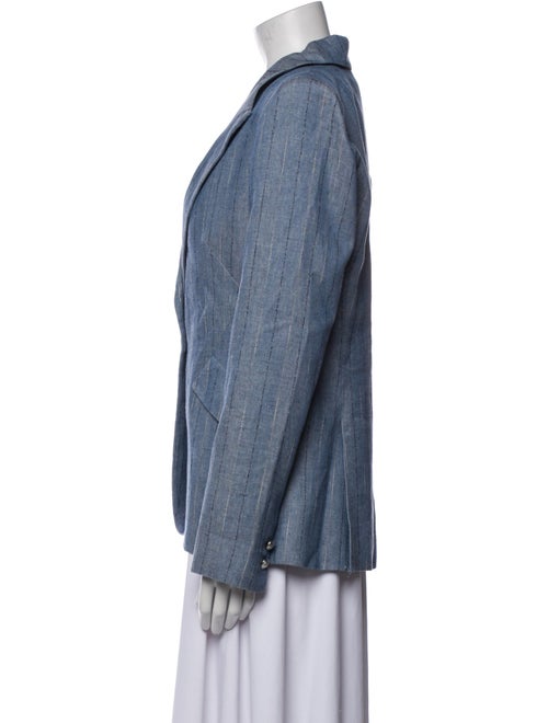 L'Agence Linen Striped Blazer