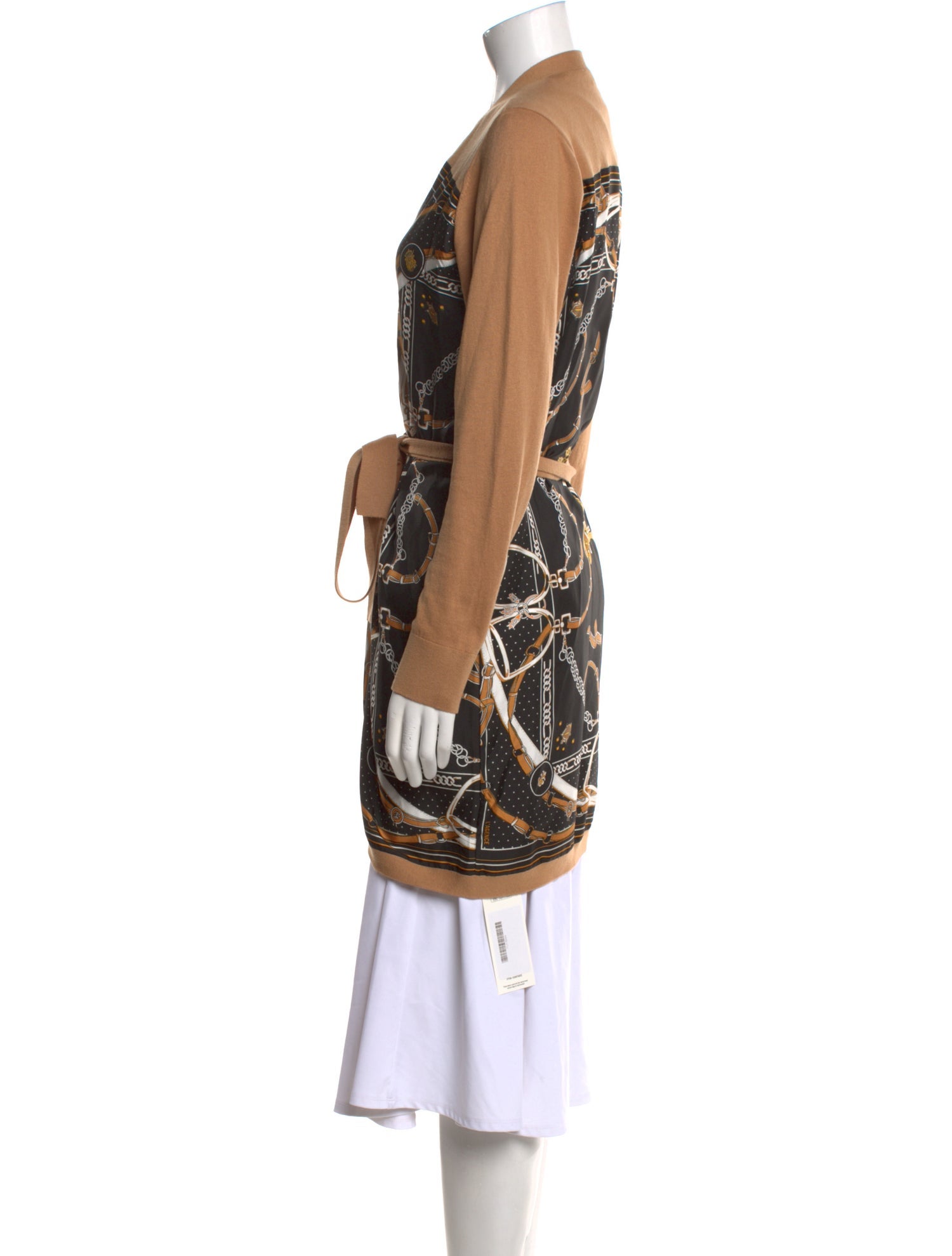 L'Agence Printed V-Neck Sweater