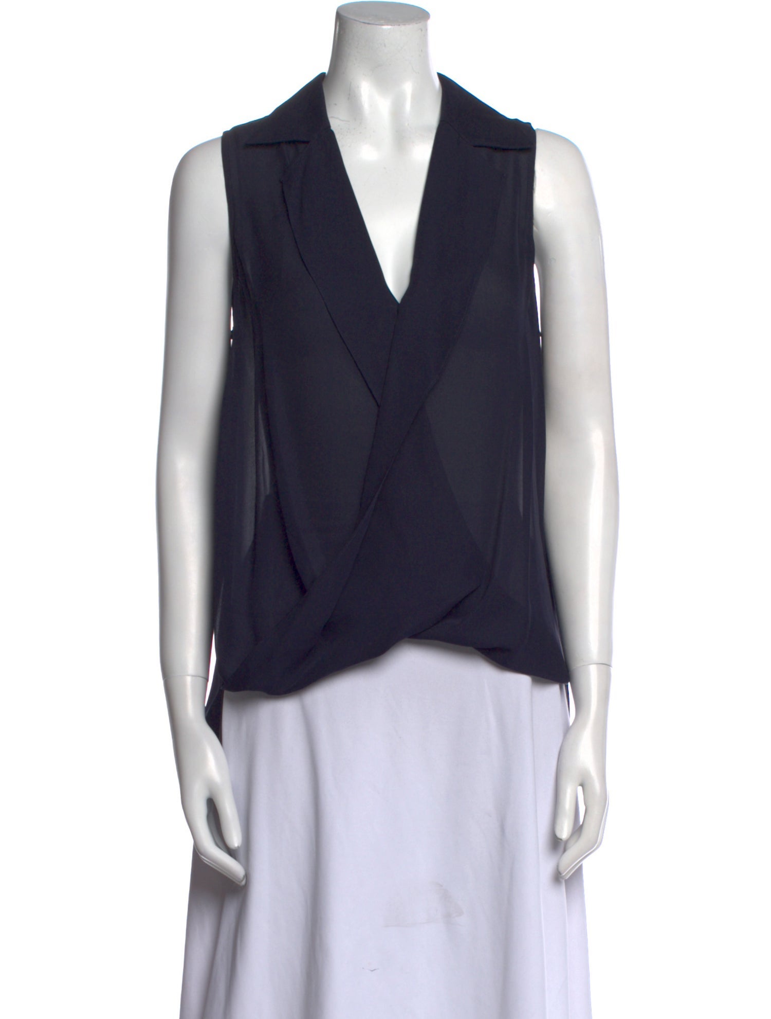 L'Agence Silk V-Neck Blouse