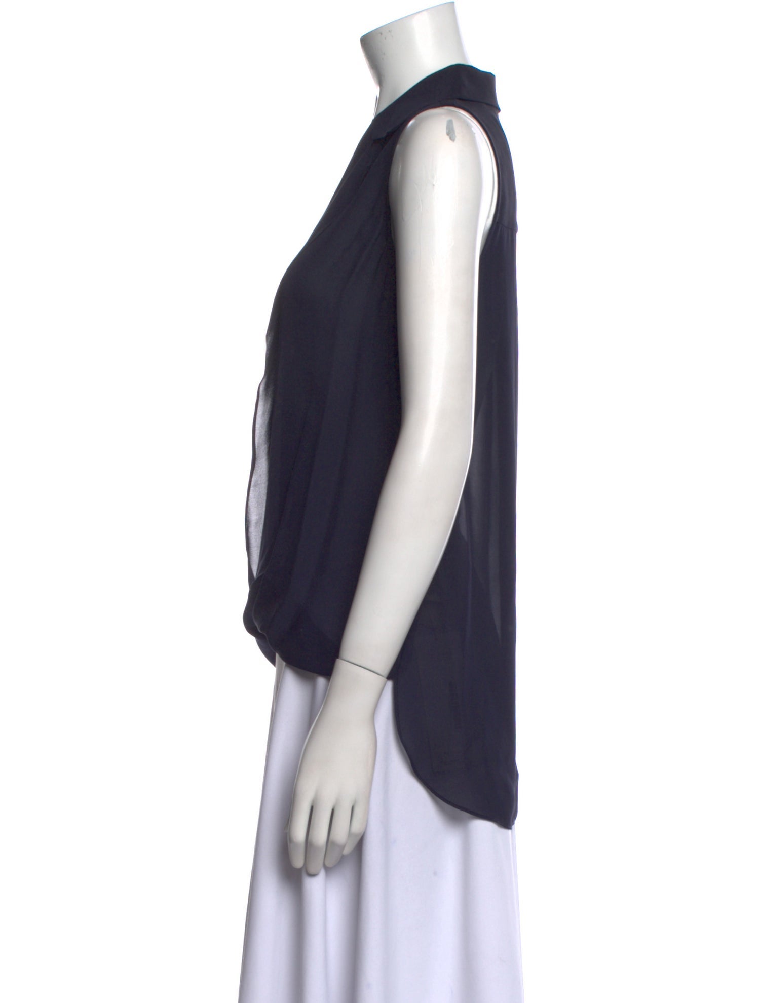 L'Agence Silk V-Neck Blouse