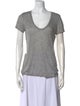 L'Agence Silk Scoop Neck T-Shirt