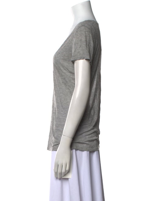 L'Agence Silk Scoop Neck T-Shirt