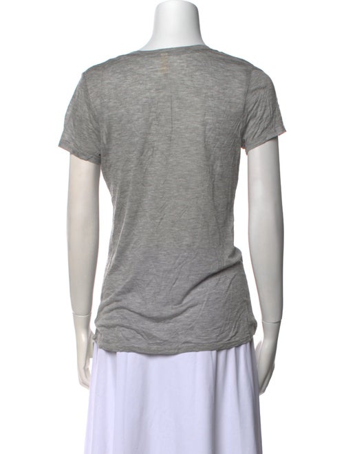 L'Agence Silk Scoop Neck T-Shirt