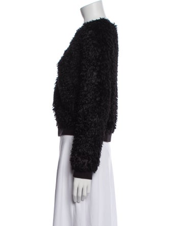 L'Agence Silk Faux Fur Jacket