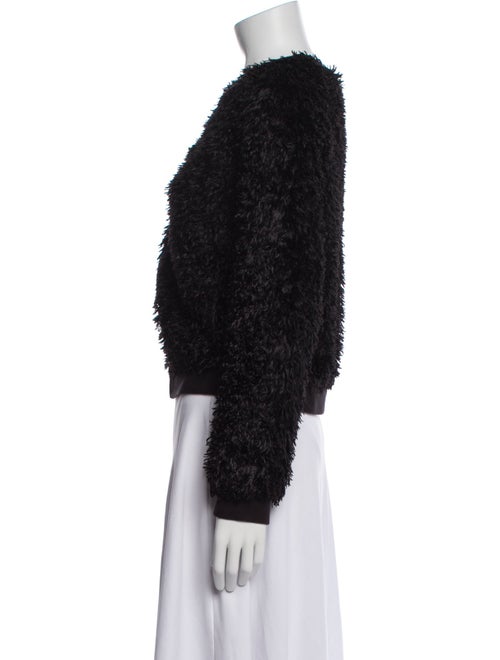 L'Agence Silk Faux Fur Jacket