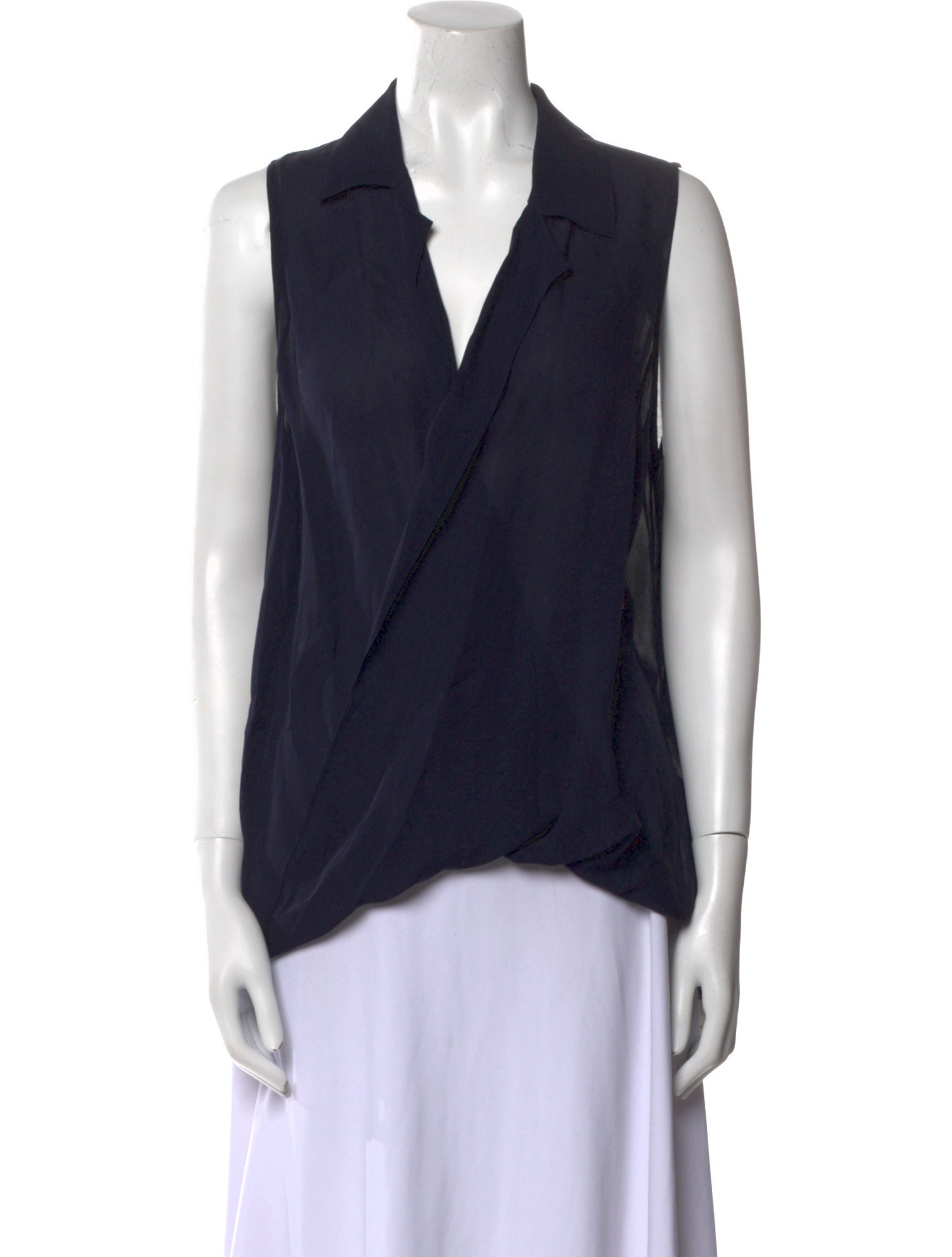 L'Agence Silk V-Neck Blouse