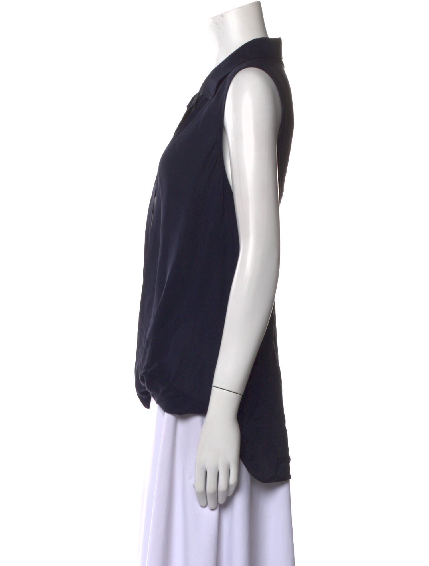 L'Agence Silk V-Neck Blouse