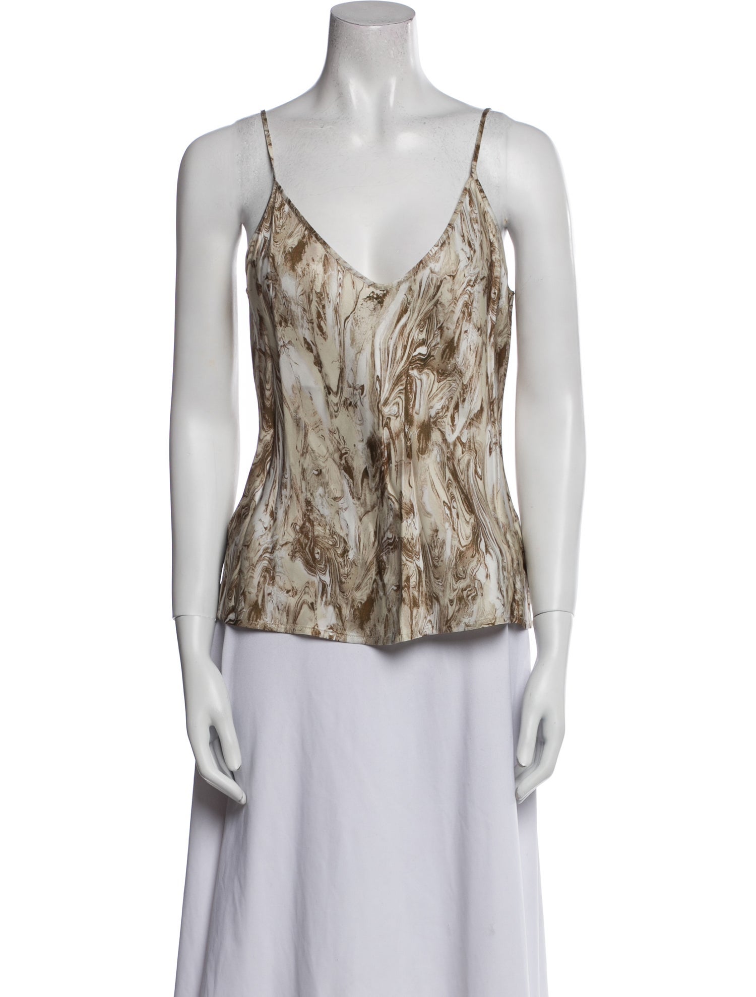 L'Agence Paisley Print V-Neck Top
