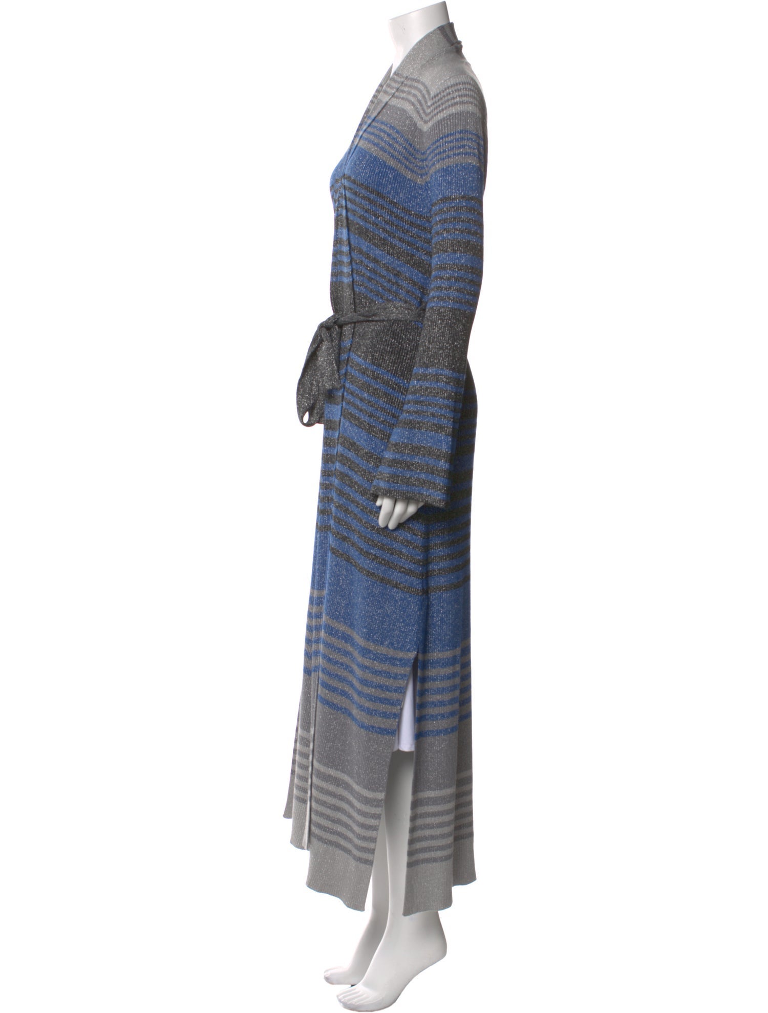 L'Agence Striped V-Neck Sweater