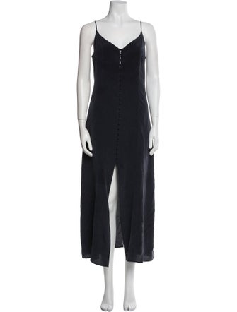 L'Agence Silk Long Dress