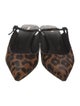 L'Agence Ponyhair Animal Print Mules