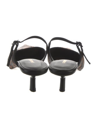 L'Agence Ponyhair Animal Print Mules