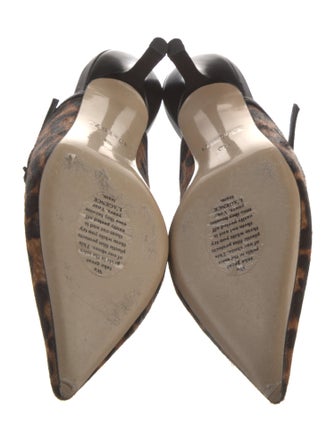 L'Agence Ponyhair Animal Print Mules