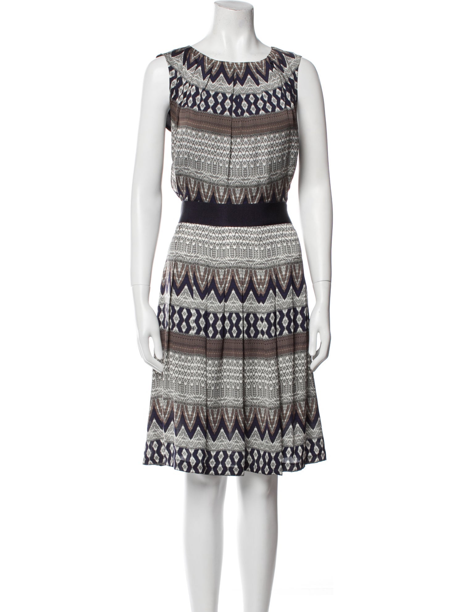 L'Agence Printed Knee-Length Dress