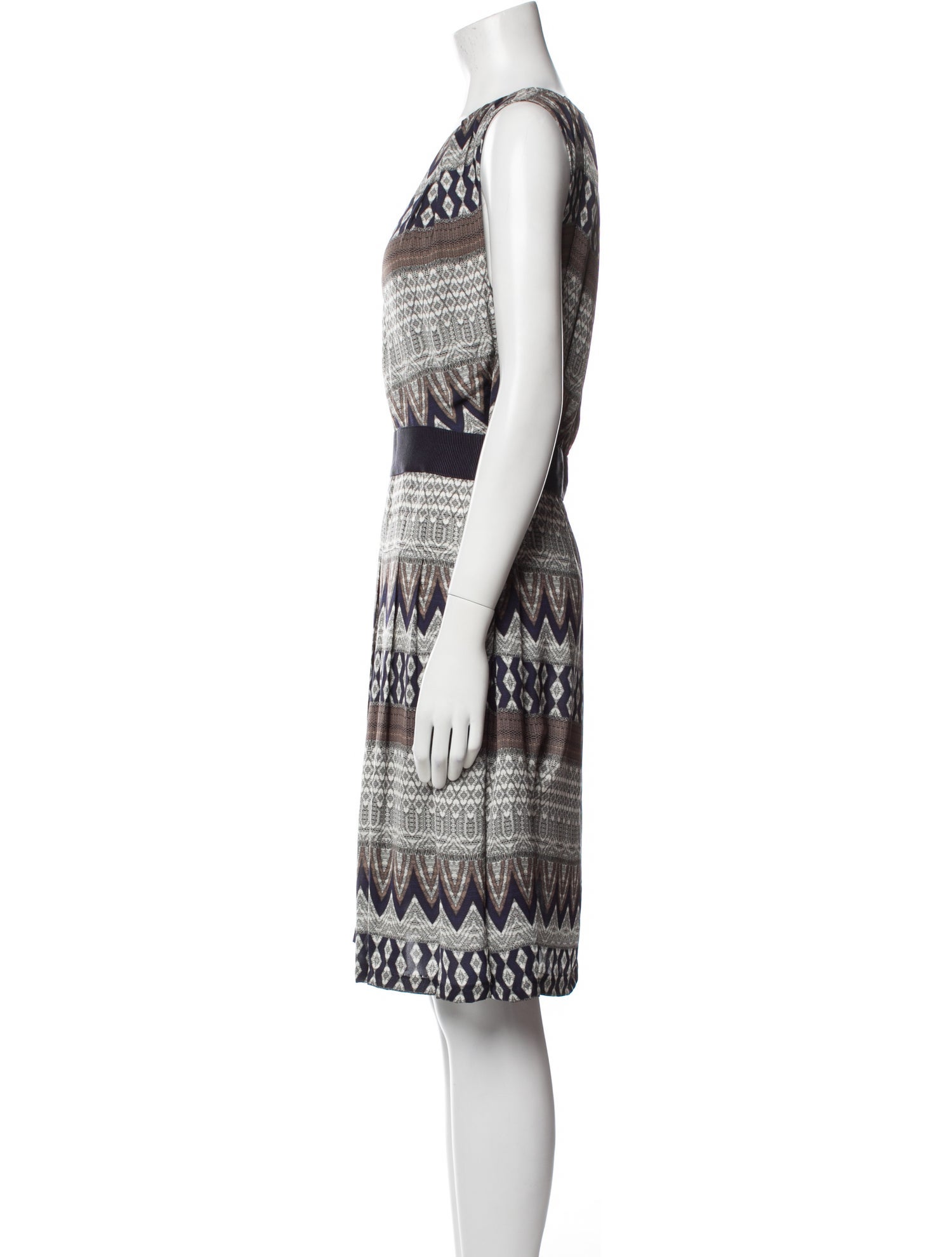 L'Agence Printed Knee-Length Dress
