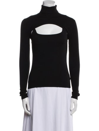 L'Agence Turtleneck Long Sleeve Top