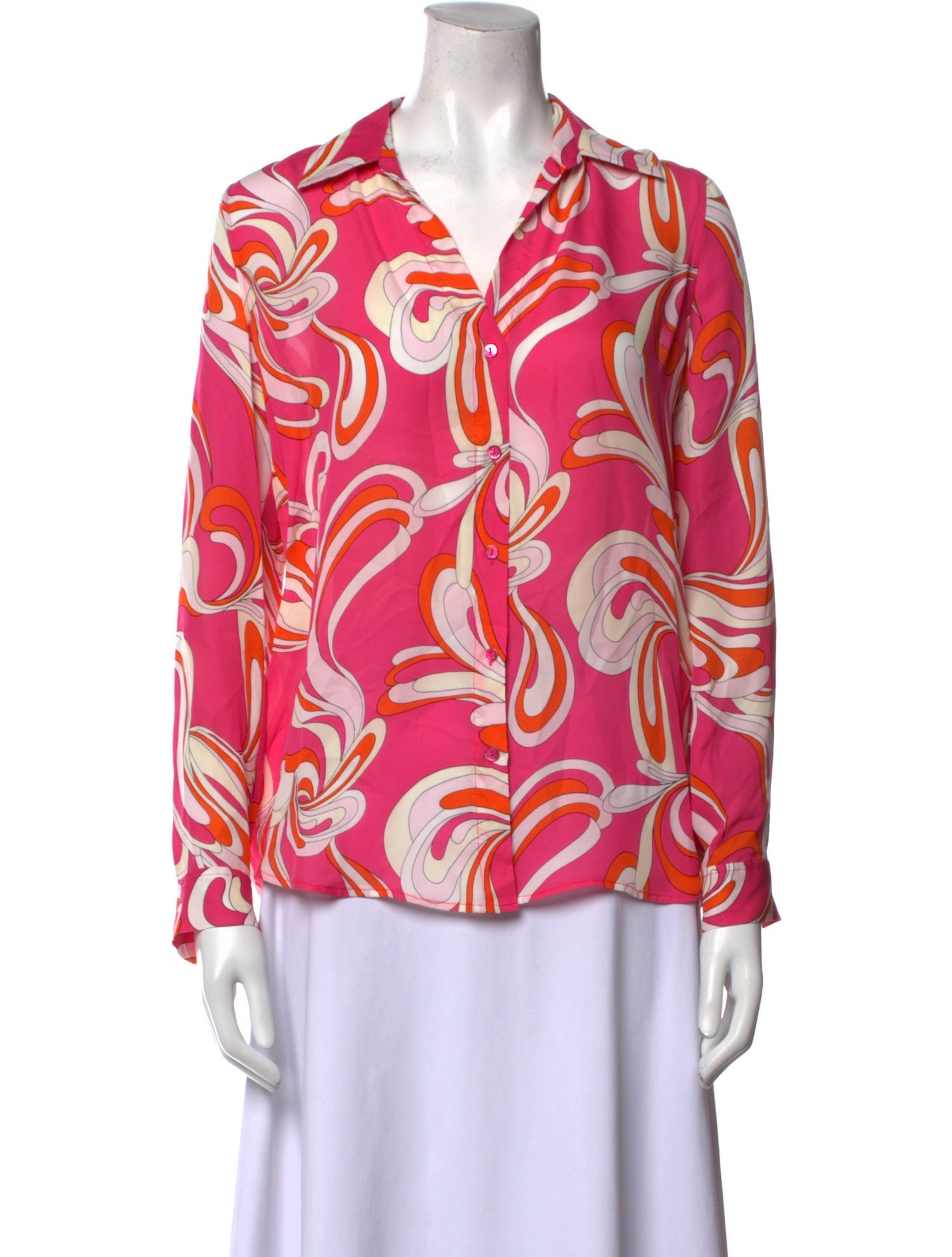 L'Agence Silk Printed Blouse