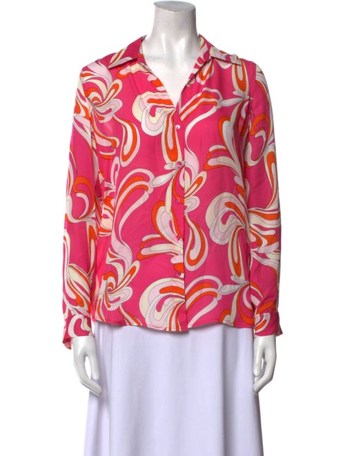 L'Agence Silk Printed Blouse