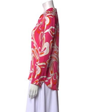 L'Agence Silk Printed Blouse
