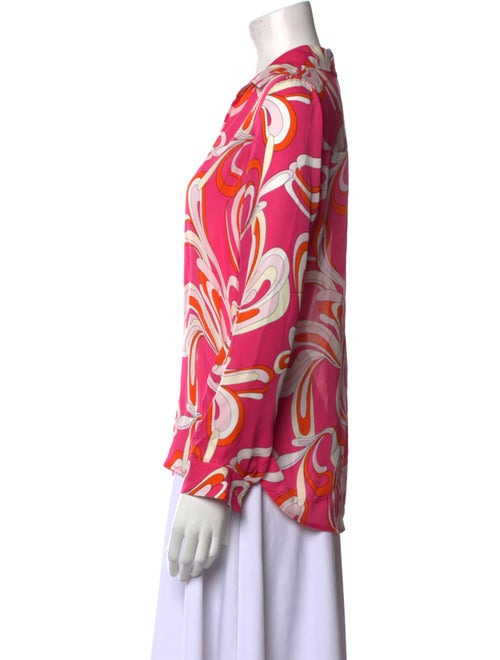 L'Agence Silk Printed Blouse