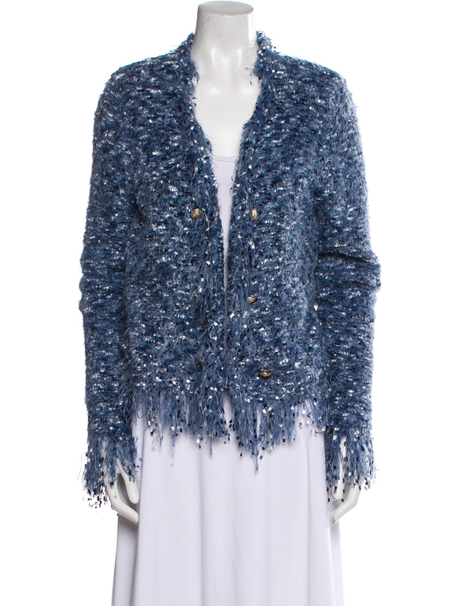 L'Agence Tweed Pattern Evening Jacket