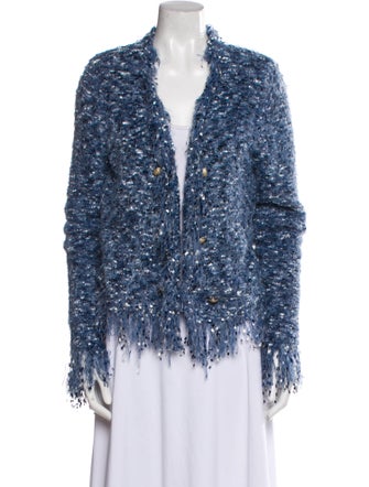 L'Agence Tweed Pattern Evening Jacket