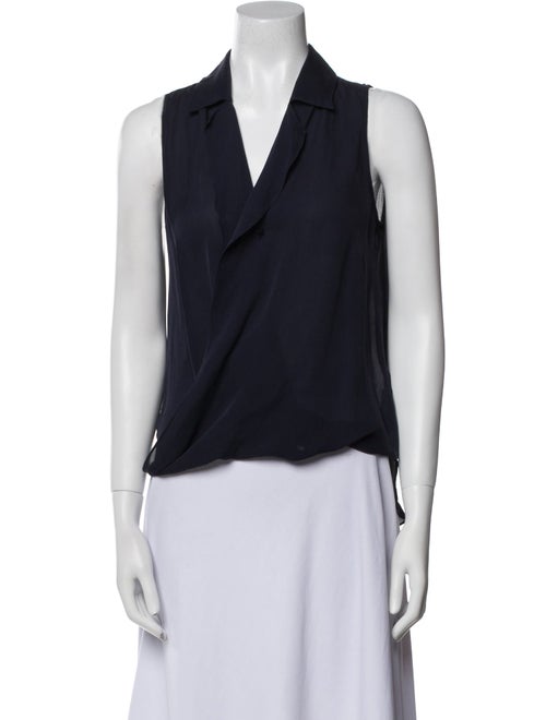 L'Agence Silk V-Neck Crop Top